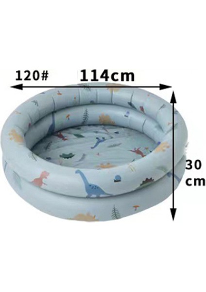 Bebek Banyo Havuzu Şişme Yüzme Havuzu Yuvarlak Pvc Yaz Bebek Kürek Çekme Oyuncak, Stil 120-SARI Şerit (Yurt Dışından)
