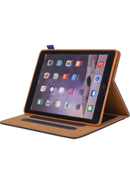 iPad 10.2 Için 2021/2020/2019 Iş Tarzı Yatay Çevirme Deri Kılıf Tutucu ve Kart Yuvası ve Fotoğraf Çerçevesi ve Cüzdan (Yurt Dışından)