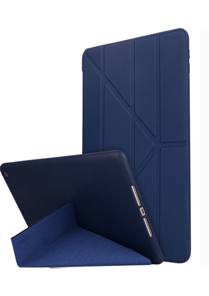 iPad 10.2 2021/2020/2019 Için Tpu Yatay Deformasyon Tutuculu Flip Deri Kılıf (Yurt Dışından)