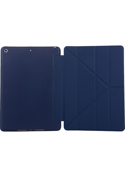 iPad 10.2 2021/2020/2019 Için Tpu Yatay Deformasyon Tutuculu Flip Deri Kılıf (Yurt Dışından)