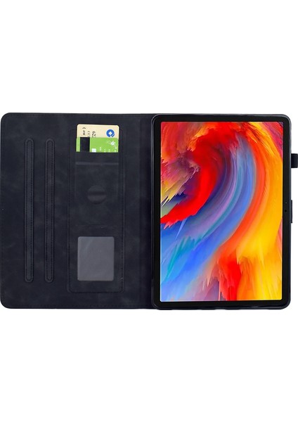 iPad 10.2 2021 / 10.5 2019 Için Kabartmalı Deri Kılıf (Yurt Dışından)