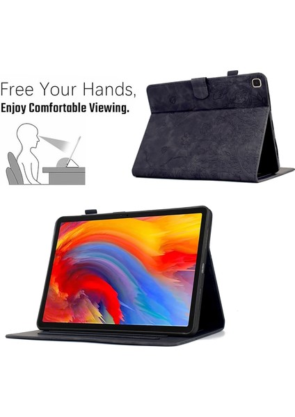 iPad 10.2 2021 / 10.5 2019 Için Kabartmalı Deri Kılıf (Yurt Dışından)