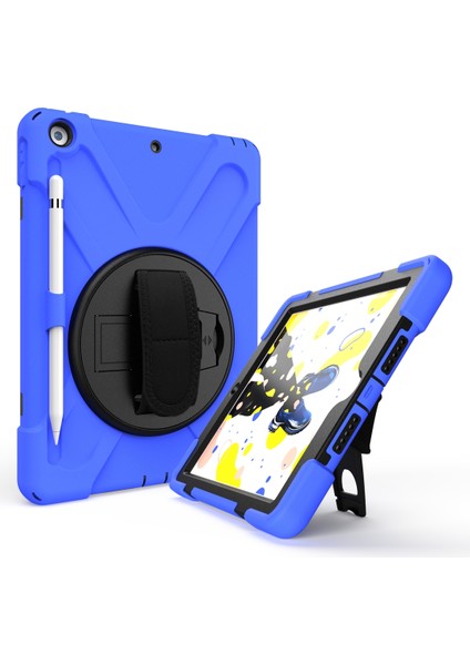 iPad 10.2 2021/2020/2019 Için Silikon + Tutuculu Pc Kılıfı (Yurt Dışından)