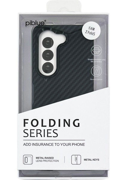 Samsung Galaxy Z Fold 5 Uyumlu Karbon Seri Arka Koruma Kılıf