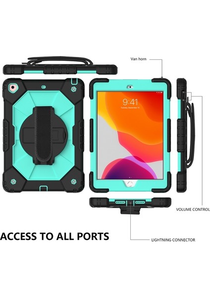 iPad 10.2 2021 / 2020 / 2019 Için Tutuculu Kılıf (Yurt Dışından)