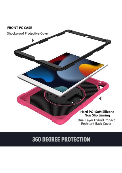 Pc + Silikon Kılıf iPad 10.2 2021/2020/2019 Için (Yurt Dışından)