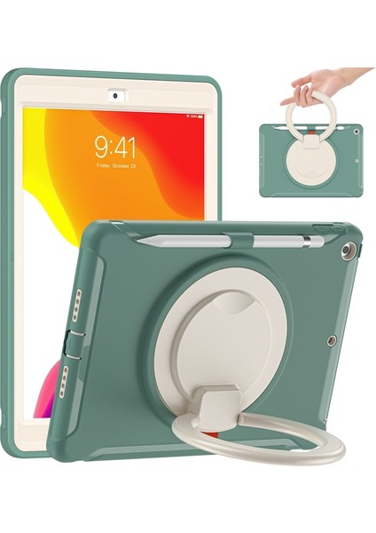 iPad 10.2 2021/2020/2019 Için Silikon + Pc Koruyucu Kılıf (Yurt Dışından)