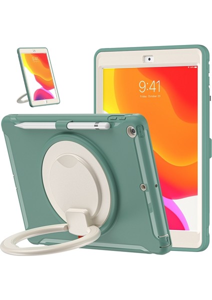 iPad 10.2 2021/2020/2019 Için Silikon + Pc Koruyucu Kılıf (Yurt Dışından)