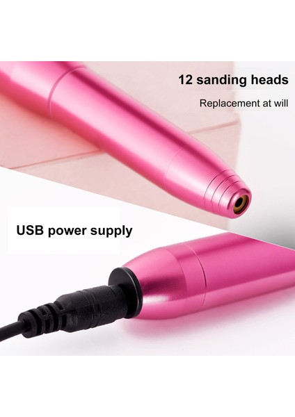 USB Şarjlı Alüminyum Manikür Kalemi (Yurt Dışından)