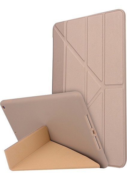 iPad 10.2 2021/2020/2019 Için Tpu Yatay Deformasyon Tutuculu Flip Deri Kılıf (Yurt Dışından)