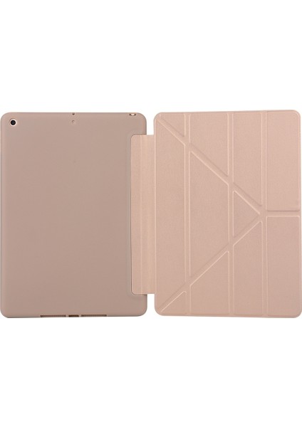 iPad 10.2 2021/2020/2019 Için Tpu Yatay Deformasyon Tutuculu Flip Deri Kılıf (Yurt Dışından)