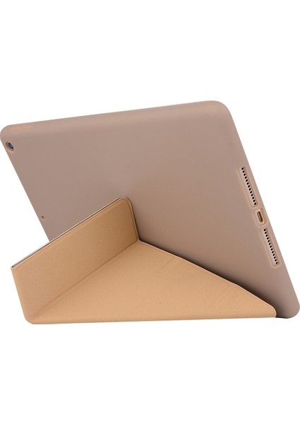 iPad 10.2 2021/2020/2019 Için Tpu Yatay Deformasyon Tutuculu Flip Deri Kılıf (Yurt Dışından)