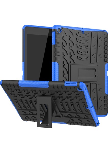 iPad 10.2 Için Tutuculu Lastik Dokusu Tpu + Pc Darbeye Dayanıklı Kılıf (Yurt Dışından)