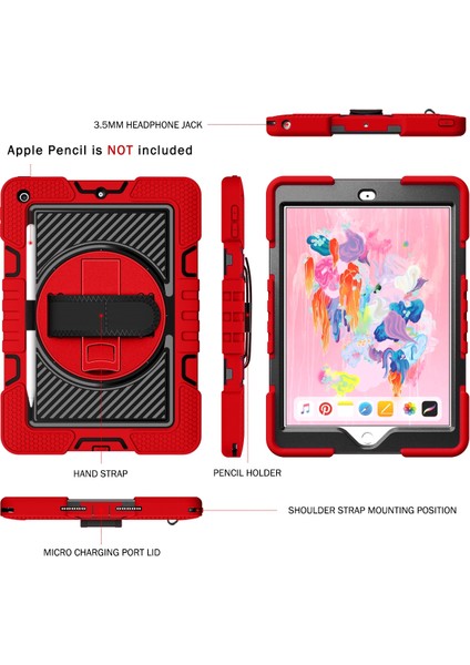 iPad 10.2 2021 / 2020 / 2019 Için Silikon + Pc Kılıfı (Yurt Dışından)