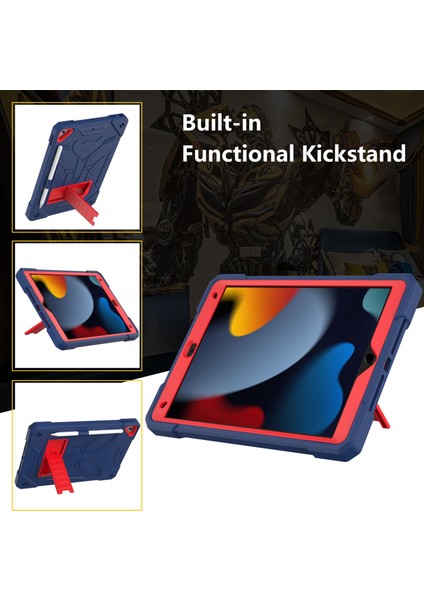 iPad 10.2 2019/2020/2021 Için Silikon+Pc Tablet Kılıfı (Yurt Dışından)