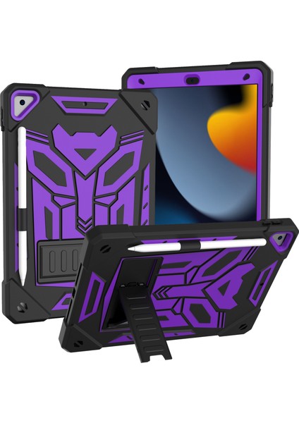 iPad 10.2 2019/2020/2021 Için Silikon+Pc Tablet Kılıfı (Yurt Dışından)