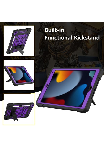 iPad 10.2 2019/2020/2021 Için Silikon+Pc Tablet Kılıfı (Yurt Dışından)