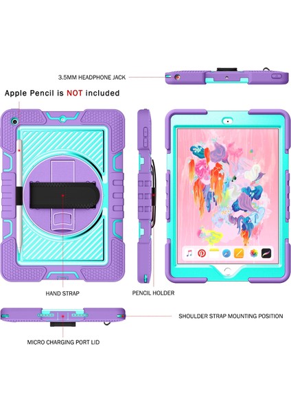 iPad 10.2 2021 / 2020 / 2019 Için Silikon + Pc Kılıfı (Yurt Dışından)