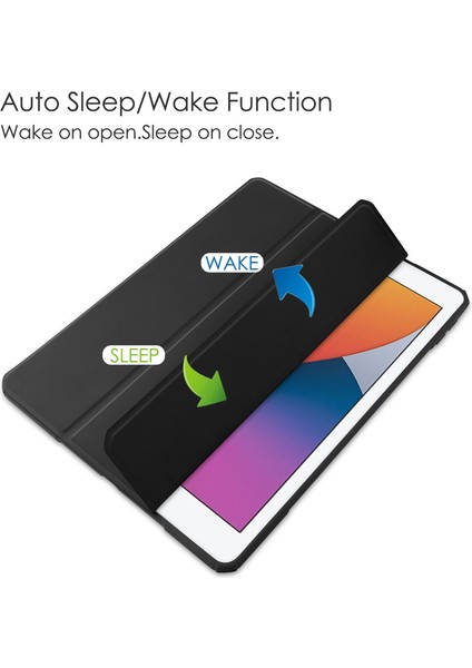 iPad 10.2 2021 / 2020 / 2019 Için Şeffaf Akrilik+Tpu+Pu Kılıf (Yurt Dışından)