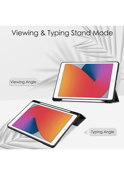iPad 10.2 2021 / 2020 / 2019 Için Şeffaf Akrilik+Tpu+Pu Kılıf (Yurt Dışından)