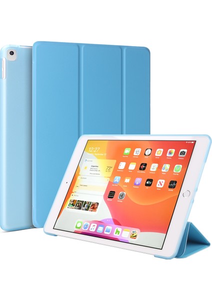 iPad 10.2 Inç 2019 Için 3 Katlı Pu + Tpu Mat Yumuşak Kılıf (Yurt Dışından)