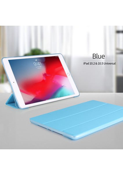 iPad 10.2 Inç 2019 Için 3 Katlı Pu + Tpu Mat Yumuşak Kılıf (Yurt Dışından)