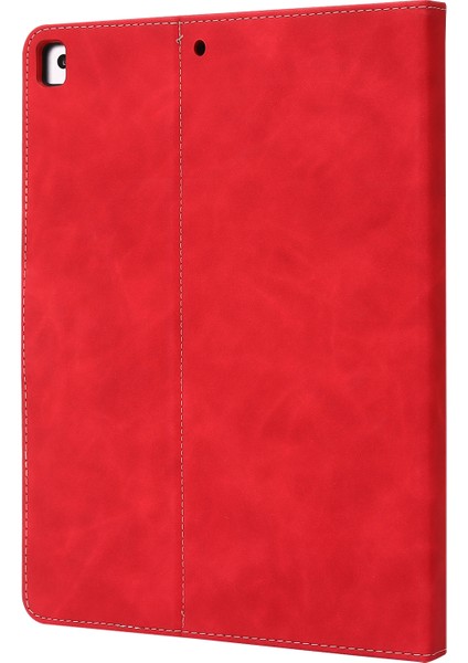 iPad 10.2 2019/2020/2021 Için Buzağı Dokulu Deri Kılıf (Yurt Dışından)