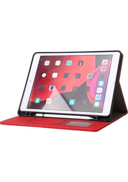 iPad 10.2 2019/2020/2021 Için Buzağı Dokulu Deri Kılıf (Yurt Dışından)