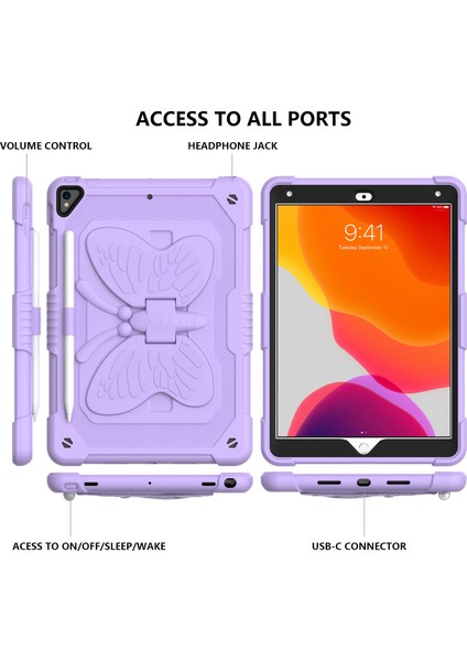 Pc + Silikon Kılıf iPad 10.2 2021 & 2020 & 2019 / Air 3 10.5 Inç (Yurt Dışından)
