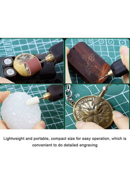 Elektrikli Törpü Kalemi - Tırnak & Metal Oyma Için USB Şarj Edilebilir 5 Hız Ayarlı (Yurt Dışından)