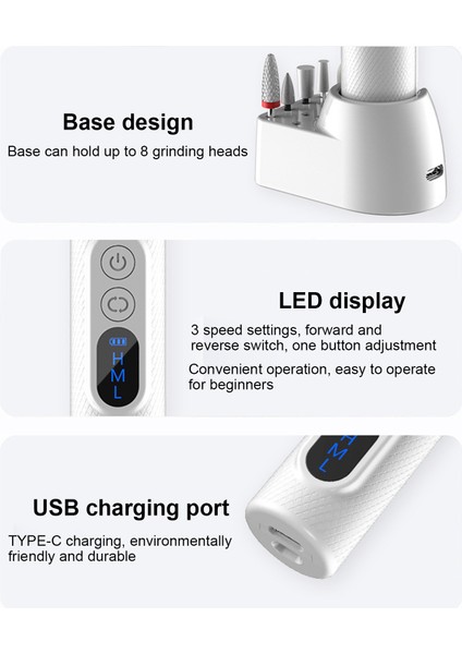 Taşınabilir USB Manikür Törpü Makinesi (Yurt Dışından)