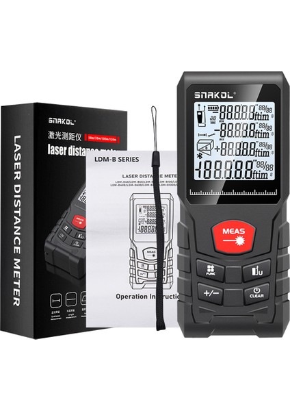 Lazerli Mesafe Ölçer - IP54 Suya Dalı Dijital ve Sürekli Alan Ölçümü (Yurt Dışından)