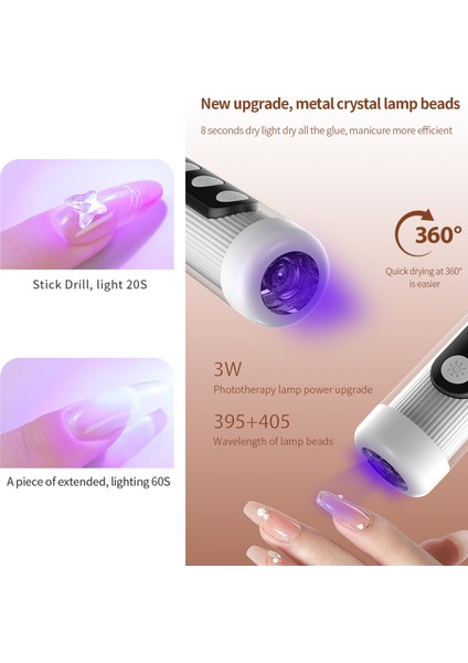 Profesyonel 18000 Rpm 9 Hızlı USB Şarjlı Tırnak Freze (Yurt Dışından)