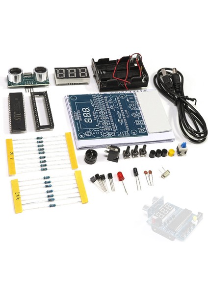 51 Mikrodenetleyici Mesafe Ölçüm Kit Dıy Geri Vites Radar Alarm ve Lehim Seti (Yurt Dışından)