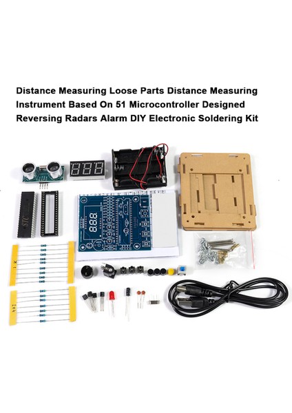 51 Mikrodenetleyici Mesafe Ölçüm Kit Dıy Geri Vites Radar Alarm ve Lehim Seti (Yurt Dışından)