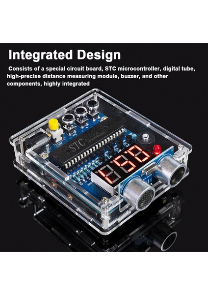 51 Mikrodenetleyici Mesafe Ölçüm Kit Dıy Geri Vites Radar Alarm ve Lehim Seti (Yurt Dışından)