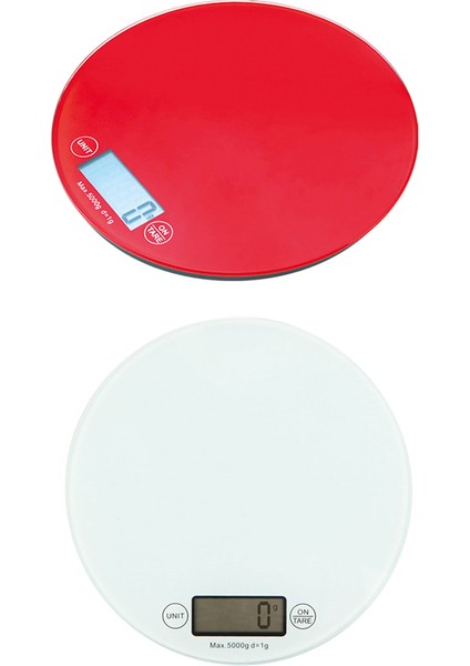 5kg Yuvarlak Dokunmatik LCD Ekranlı Mutfak Tartısı - Temperli Cam Çok Amaçlı (Yurt Dışından)