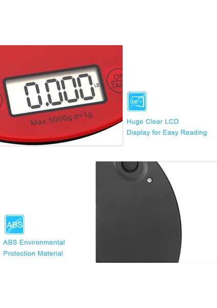 5kg Yuvarlak Dokunmatik LCD Ekranlı Mutfak Tartısı - Temperli Cam Çok Amaçlı (Yurt Dışından) modelleri