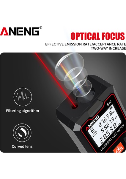 Aneng 40M Lazer Metre Su Terazili Taşınabilir Ölçüm Cihazı (Yurt Dışından) fırsatları