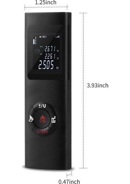 131FT Lazer Metre LCD Aydınlatmalı Alan Hacim Ölçüm Pisagor Modu (Yurt Dışından) fiyatları