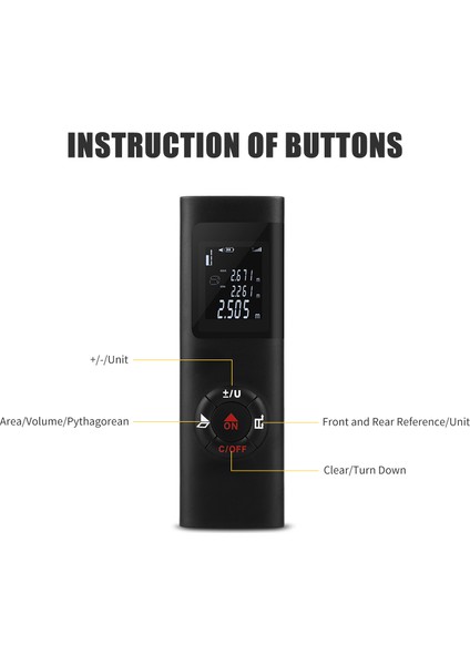 131FT Lazer Metre LCD Aydınlatmalı Alan Hacim Ölçüm Pisagor Modu (Yurt Dışından) modelleri