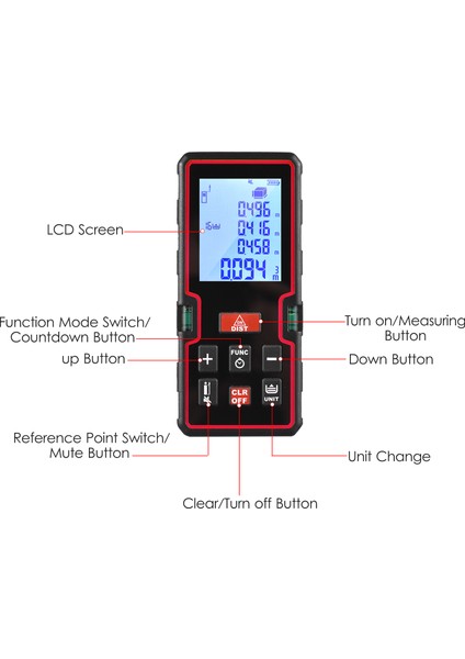 100M Lazer Metre LCD Ekran Çift Birim Dijital Ölçer (Yurt Dışından)