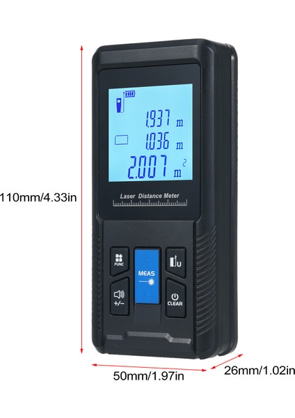 120M Pisagorlu El Tipi Lazer Mesafe Ölçer (Yurt Dışından) fiyatları