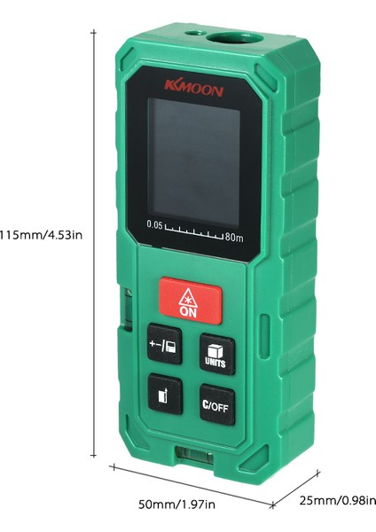 El Tipi 80M Lazerli Yüksek Hasiyetli Taşınabilir Mesafe Ölçer LCD (Yurt Dışından)