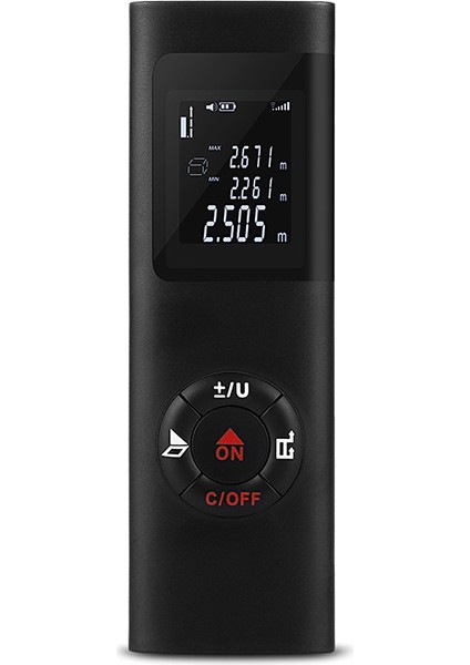 40 Metre El Tipi USB Şarjlı Dijital Mesafe Ölçer - Alan ve Hacim Hesaplama (Yurt Dışından)