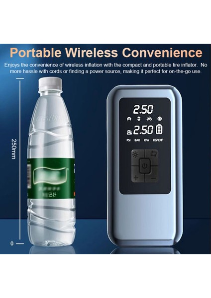 Kablosuz Araba Lastik Pompası 150PSI Taşınabilir LED Işıklı Power Bank (Yurt Dışından) modelleri