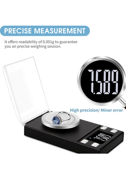 50G 0.001G Dijital Cep Tartısı Mücevher Bitki LCD Tare (Yurt Dışından)