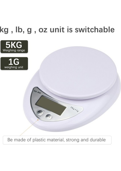 5 kg - 1g Has Dijital Mutfak Terazisi Çoklu Birim Otomatik Kapanma (Yurt Dışından) indirimleri