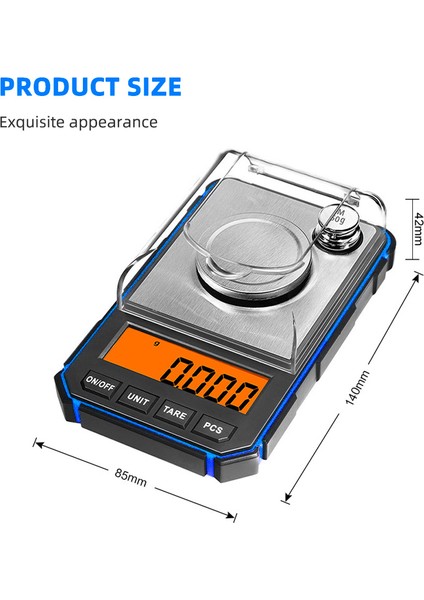 50G 0.001G Has Takı Dijital Terazi Cep Boyutu LCD Ekranlı (Yurt Dışından) fiyatları