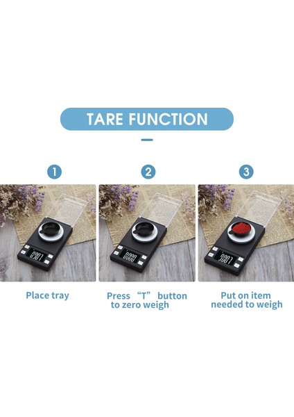100G 0.001G Has Cep Terazisi - Taşınabilir LCD Ekranlı Tartı Sıfırlama ve Sayım Fonksiyonlu Mücevher Bitki Terazisi (Yurt Dışından) fiyatları